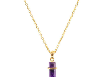 Jewel Tree London Urban Pendant Amethyst