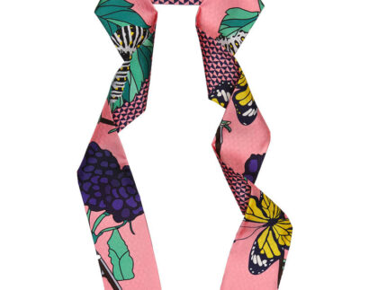 Pink Silk Twilly Scarf Fariba Soltani