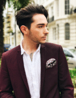 Mens silk pocket square made in italy