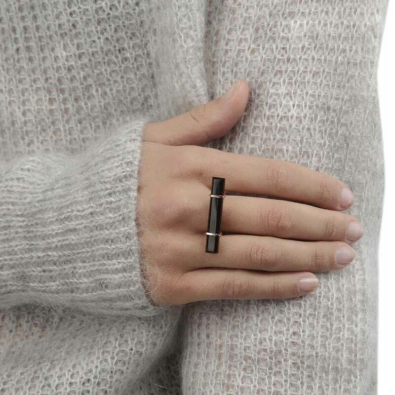Ring - URBAN BAR RING  Black Onyx