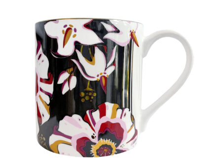 House of Hopstock Fine Bone China Mug with 22ct Gold 'Deadly Bloom - Drama' £26