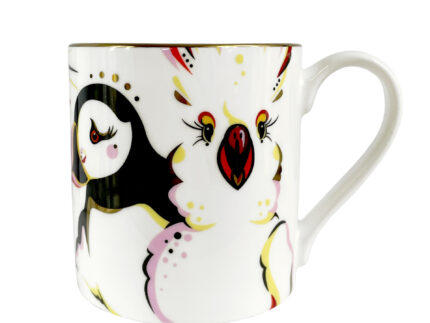 House of Hopstock Fine Bone China Mug with 22ct Gold 'Rare Bird' £26