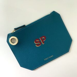 Teal Small Pouch Monogram