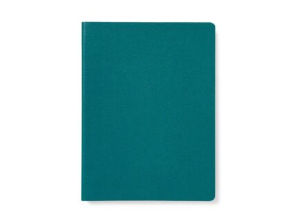 Teal Italian Leather Notebook A5 Sustainable