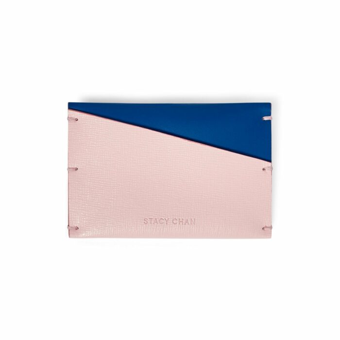 Light Pink Leather Card Case - Italian leather luxury card wallet