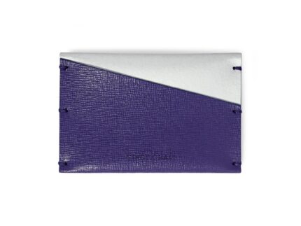 Purple Leather Card Case - Italian leather luxury card wallet