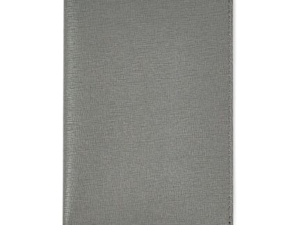 Grey Leather Passport Holder Travel Wallet - Italian leather