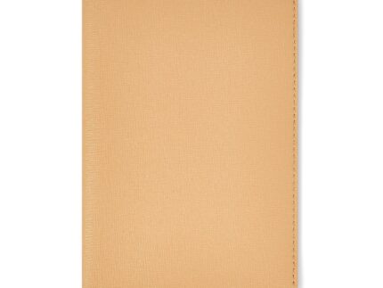 Nude beige Leather Passport Holder Travel Wallet - Italian leather