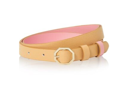 Nude Leather Belt Reversible - Italian Leather