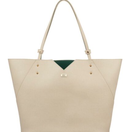 White Saffiano Leather Tote Bag Handbag Designer Stacy Chan