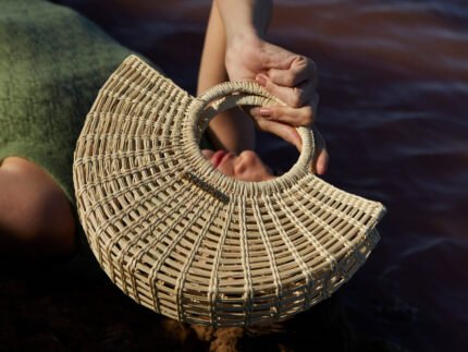 Thatched Round Handbag