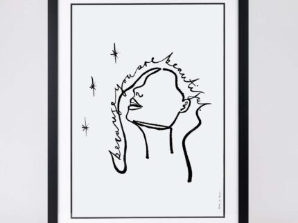 You Are Beautiful – Framed Print - BYAM England