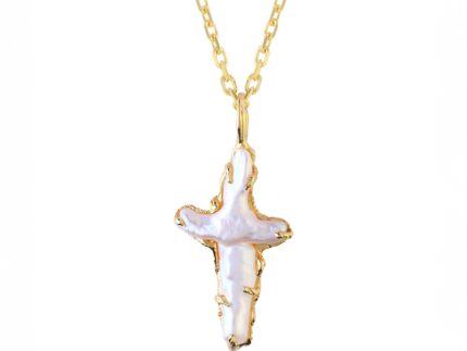 The Tethys Baroque Pearl Cross image 0