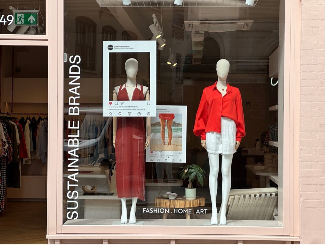 Sustainable Fashion London Fashion Sustainability Window Display