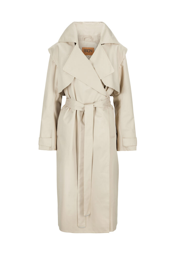 BRGN Regndråpe Trench Coat - Sand