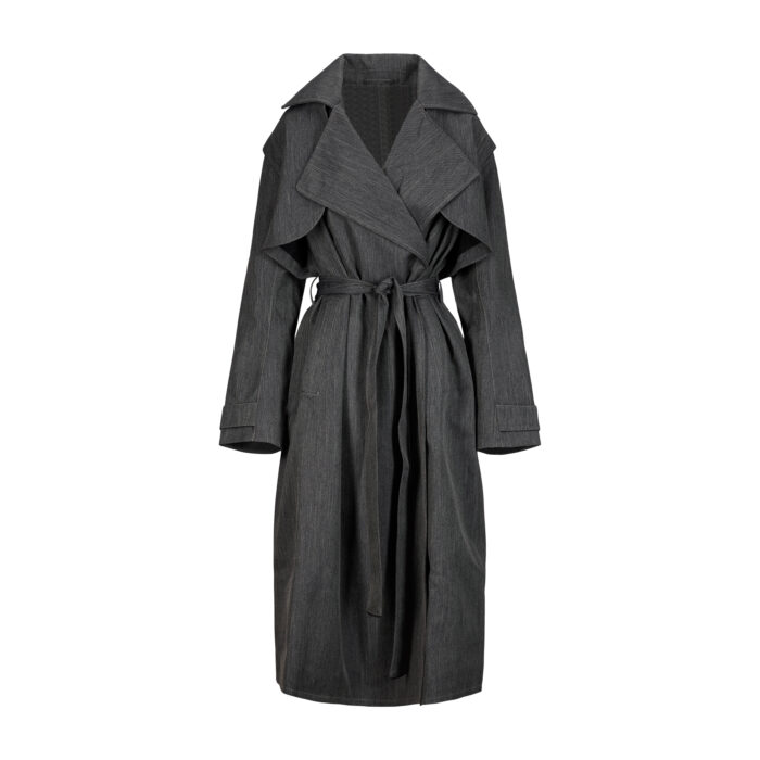 BRGN Regndråpe Trench Coat - Stone Denim