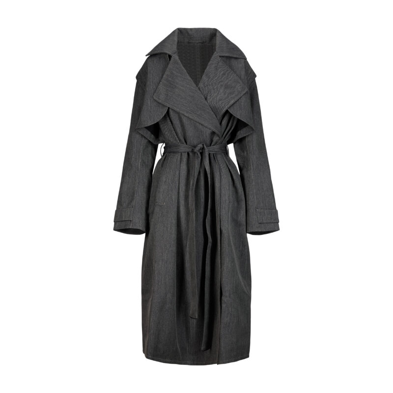 BRGN Regndråpe Trench Coat - Stone Denim