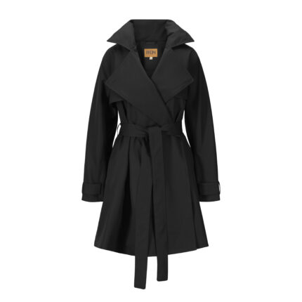 BRGN Yr'en Rain Trench Coat in New Black