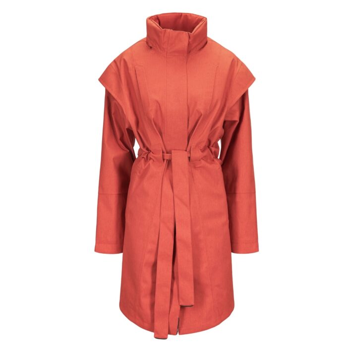 BRGN Waterproof Trench Coat - Sunset Orange