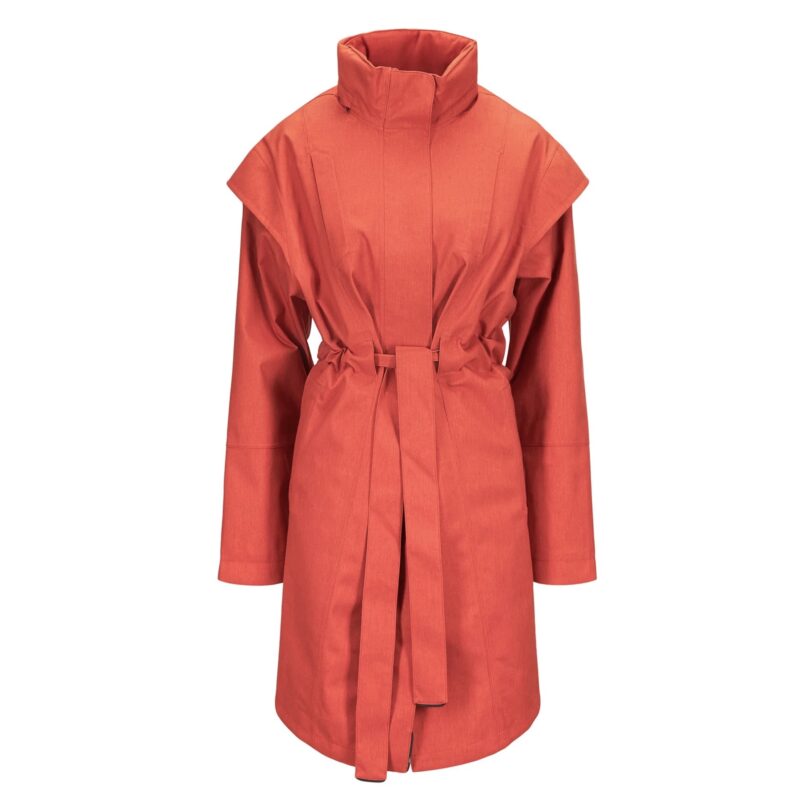 BRGN Waterproof Trench Coat - Sunset Orange