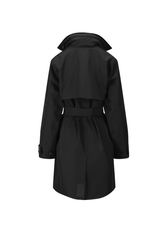 BRGN Yr'en Rain Trench Coat in New Black