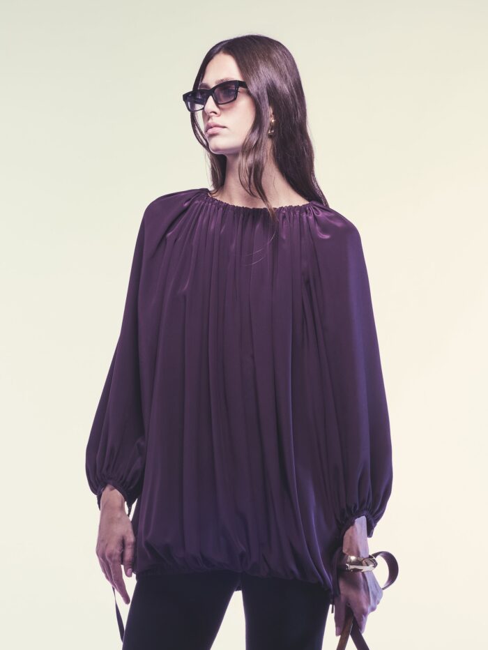 Purple Silk Blouse