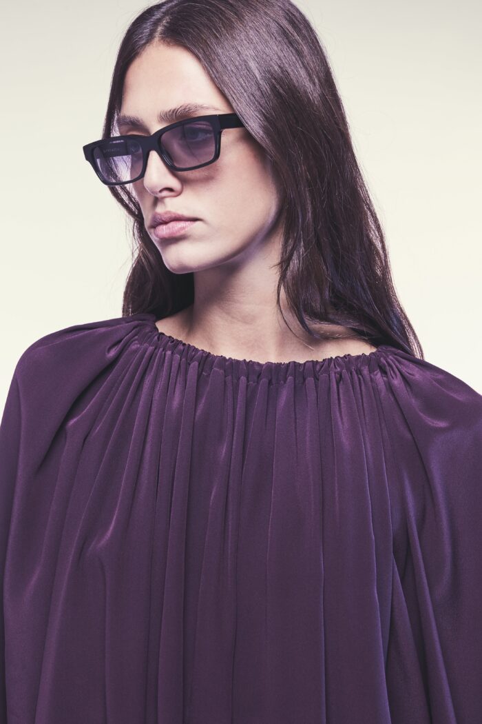 Purple Silk Blouse