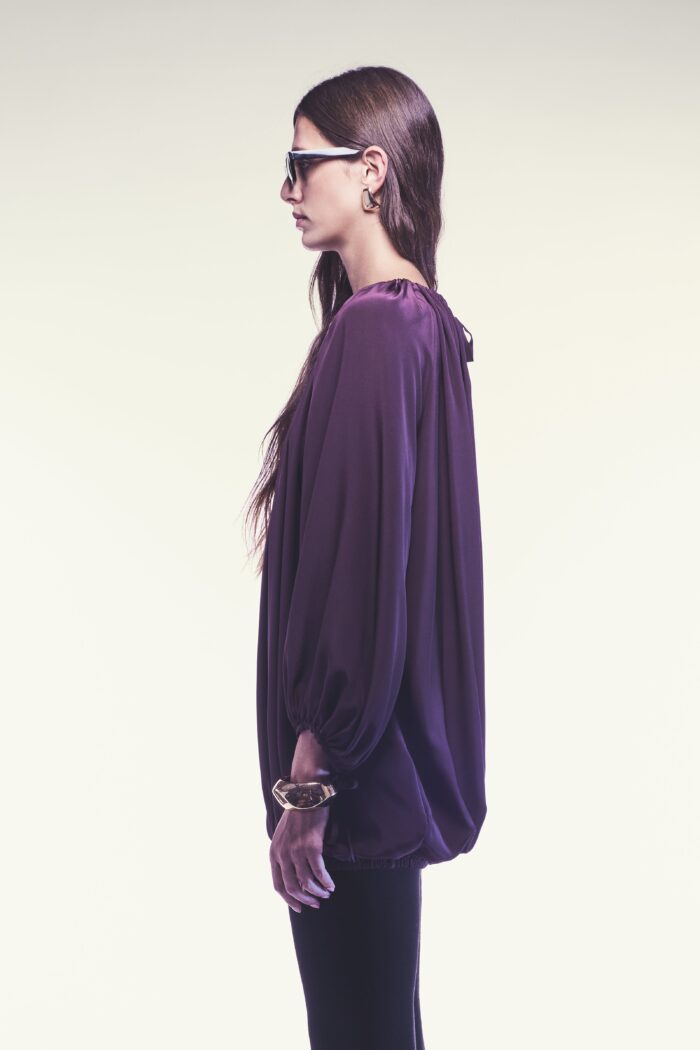 Purple Silk Blouse