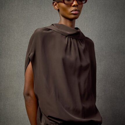 Liviana Conti - Deva Brown Silk Blouse