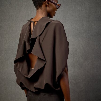 Liviana Conti - Deva Brown Silk Blouse