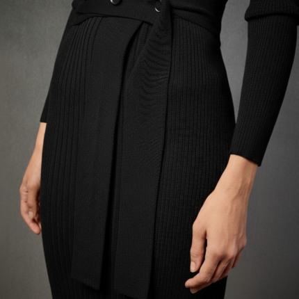 Liviana Conti - Indira Long Black Knit Dress