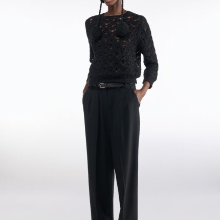 Liviana Conti - Joyce Black Knit Lace Jumper