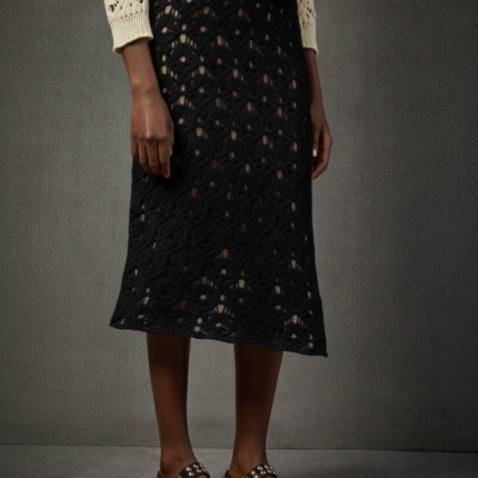 Liviana Conti - Keira Black Knit Lace Skirt