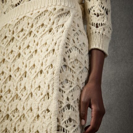 Liviana Conti - Keira Cream Knit Lace Skirt