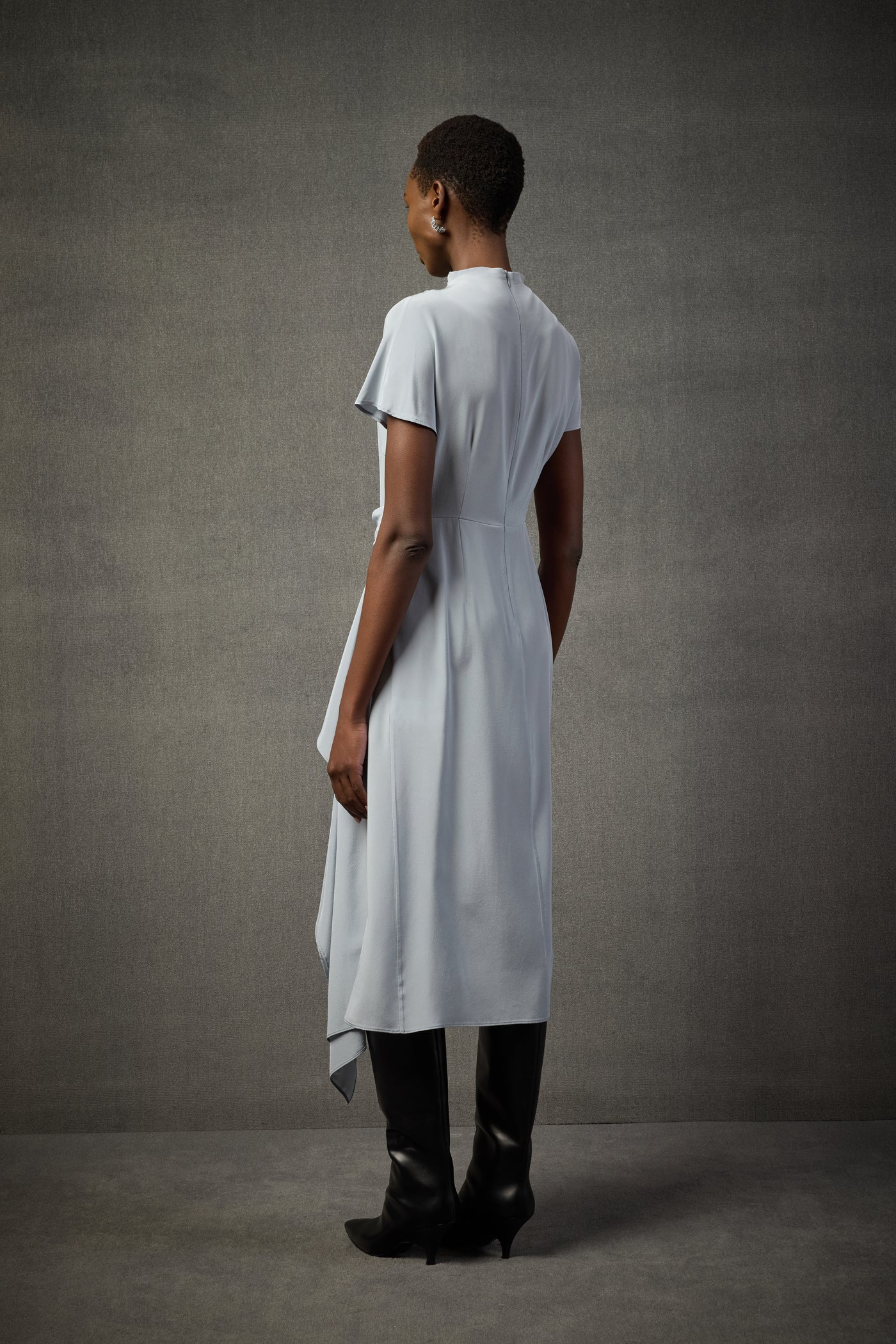 Madleine Dress Back Liviana Conti - Madleine Light Blue Silk Dress