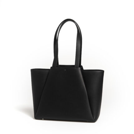 KAAI Midi Pyramid Black Leather Work Bag