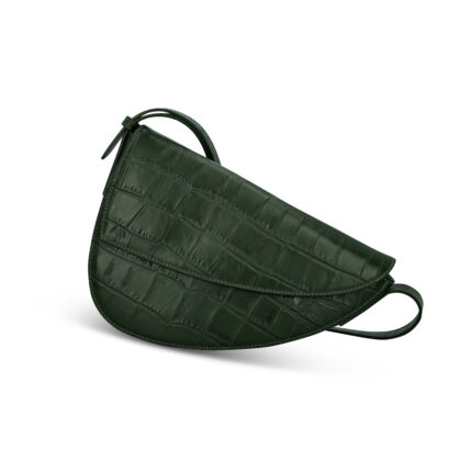 KAAI Rebel Croco British Green Leather Cross Body Bag