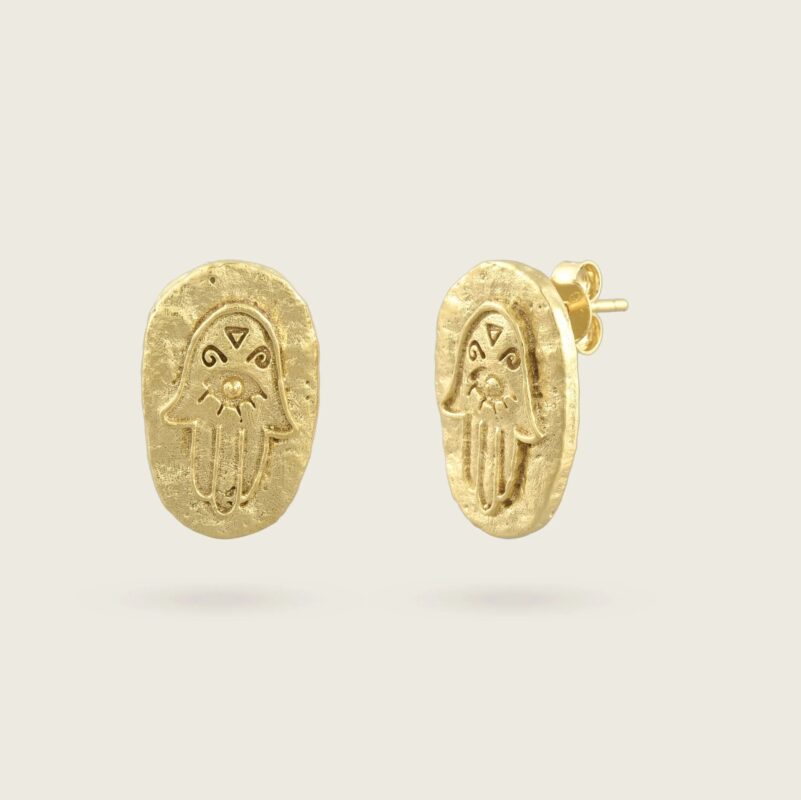 Eternal Vision in your Palm Stud Earrings - Kensho Heirlooms