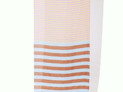 Traits Paris Scarf - Bea No 2 - Light Blue Brown Lavender Stripes