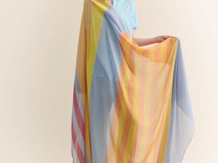 Traits Paris Scarf - Celia No 2 - Blue Yellow Stripes