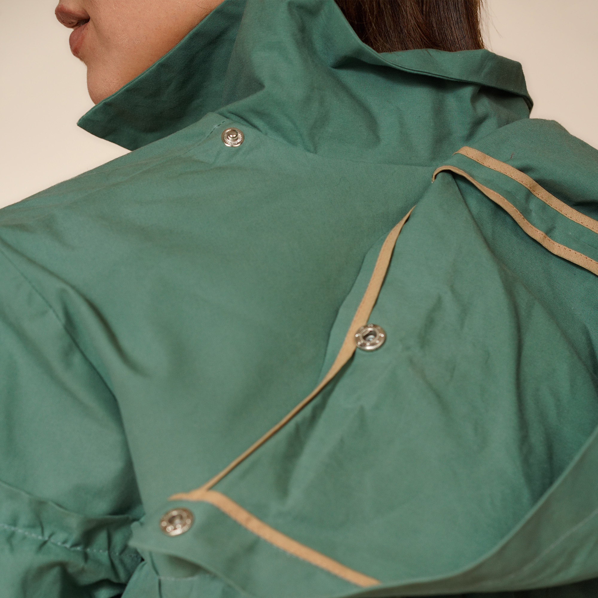 Cotton Waxed Jacket with Hood-Teal-Resized-Platform-3