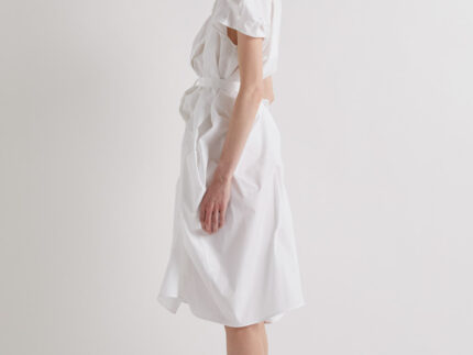 Meimeij White Buttons Cotton Dress