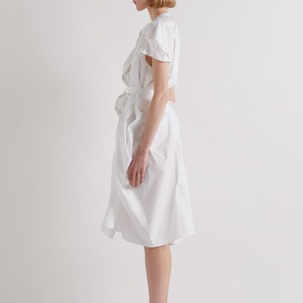 Meimeij White Buttons Cotton Dress