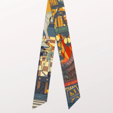 Pig Chicken Cow Scarf National History Museum Silk Twilly