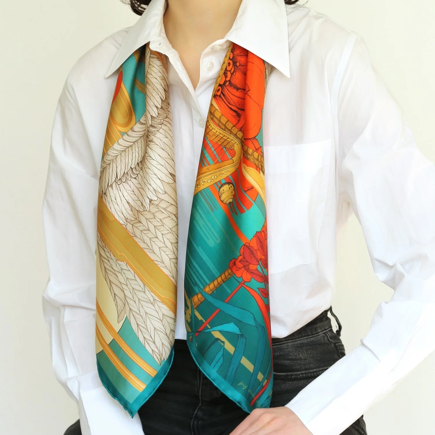 Pig Chicken Cow Scarf The Cranes Night