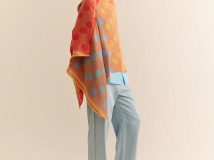 Traits Paris Scarf - Paula No 2 - Orange Blue Yellow Dots