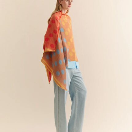 Traits Paris Scarf - Paula No 2 - Orange Blue Yellow Dots