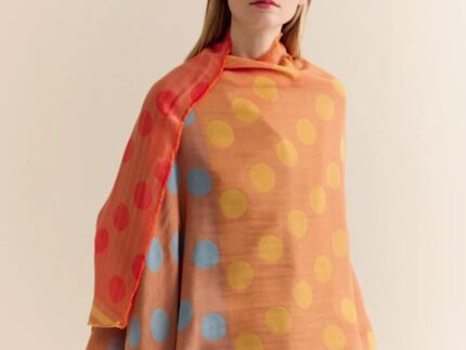 Traits Paris Scarf - Paula No 2 - Orange Blue Yellow Dots