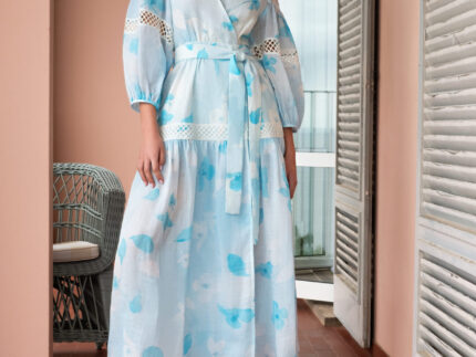 A Mere Co - Blue Floral Lace Summer Dress