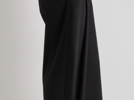 Meimeij Black Cotton Wide Leg Trousers